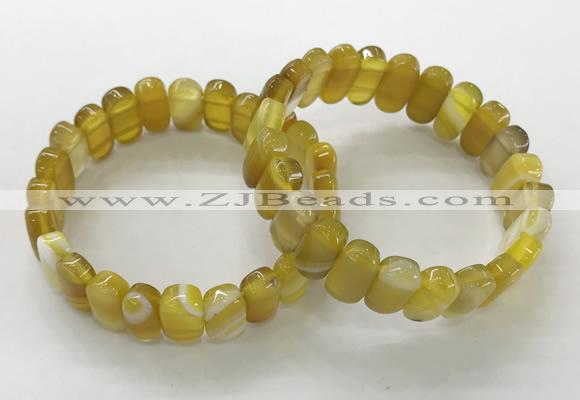 CGB3101 7.5 inches 8*15mm oval agate gemstone bracelets