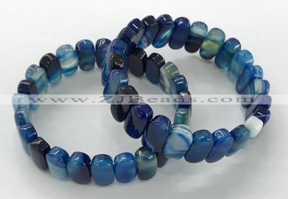 CGB3105 7.5 inches 8*15mm oval agate gemstone bracelets