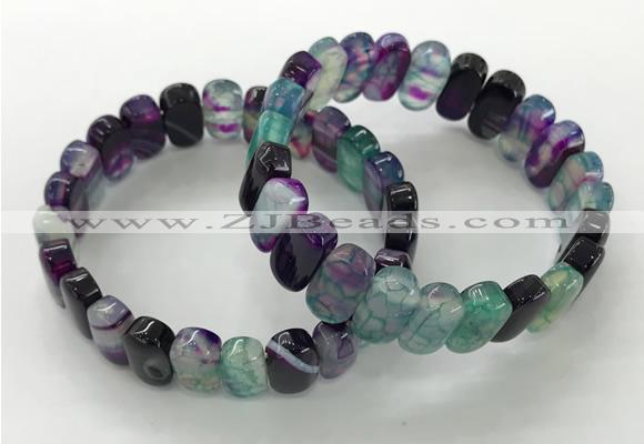 CGB3108 7.5 inches 8*15mm oval agate gemstone bracelets