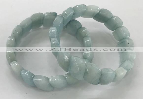 CGB3266 7.5 inches 10*15mm faceted marquise imitation aquamarine bracelets