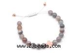 CGB9485 8mm, 10mm Botswana agate & cross hematite adjustable bracelets