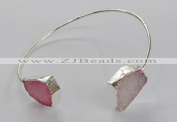 CGB950 13*18mm - 15*20mm freeform druzy agate bangles wholesale