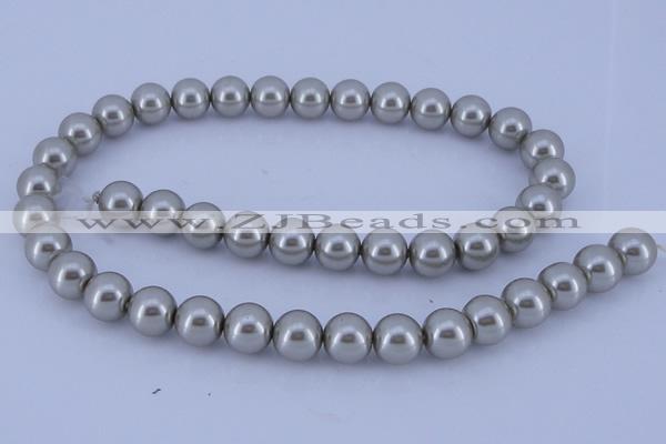 CGL178 5PCS 16 inches 16mm round dyed glass pearl beads wholesale