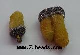 CGP1532 20*40mm - 30*50mm nuggets druzy quartz pendants