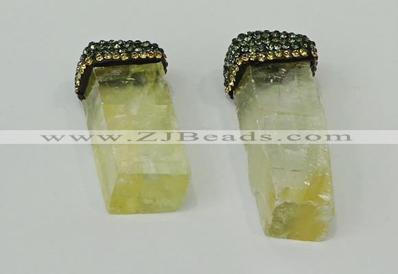 CGP216 12*35mm - 15*45mm freeform citrine gemstone pendants