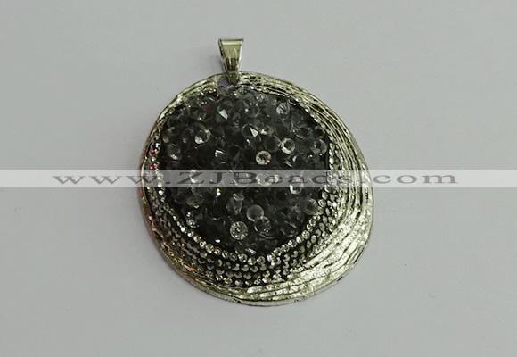 CGP362 35*55mm freeform crystal glass pendants wholesale