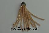 CGP420 2*3mm faceted rondelle handmade chinese crystal tassel pendants