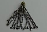 CGP446 2*3mm faceted rondelle handmade chinese crystal tassel pendants