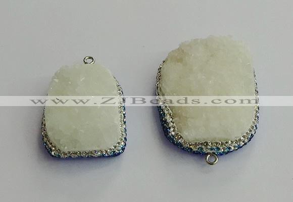 CGP600 25*30mm - 35*40mm freeform druzy agate gemstone pendants