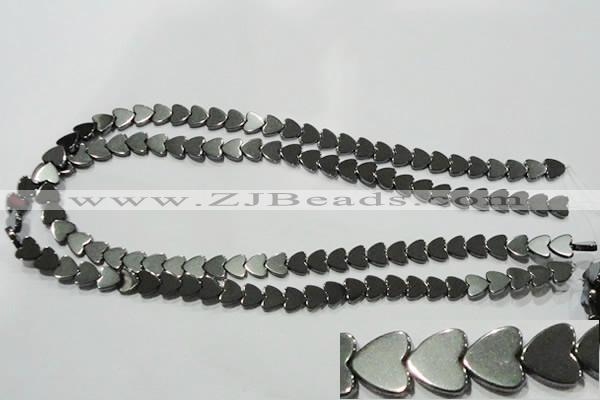 CHE268 15.5 inches 8*8mm heart hematite beads wholesale