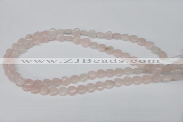 CHG25 15.5 inches 10*10mm heart rose quartz beads wholesale