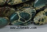 CIJ17 15.5 inches 15*30mm oval impression jasper beads wholesale