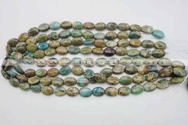 CIJ35 15.5 inches 10*14mm oval impression jasper beads wholesale