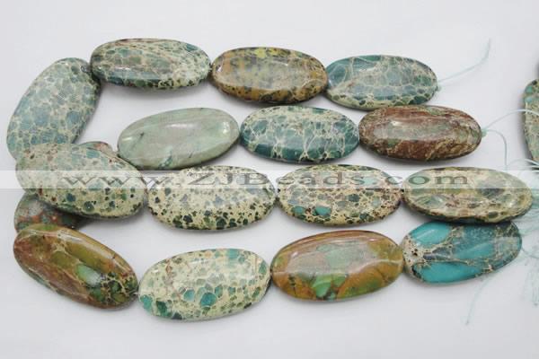 CIJ38 15.5 inches 25*50mm oval impression jasper beads wholesale