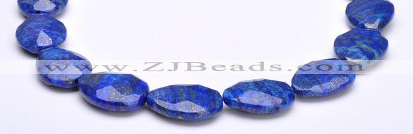 CLA45 19*25mm faceted teardrop deep blue dyed lapis lazuli beads