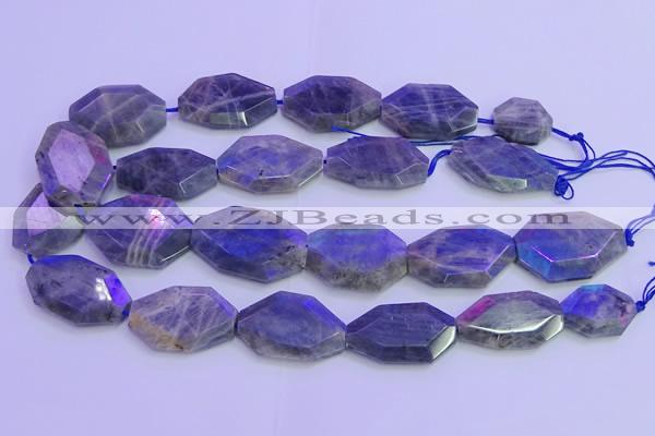 CLB228 15.5 inches 20*30mm - 25*35mm freeform labradorite beads