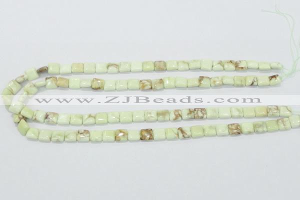 CLE38 15.5 inches 8*8mm square lemon turquoise beads wholesale