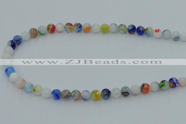 CLG508 16 inches 6mm round lampwork glass beads wholesale