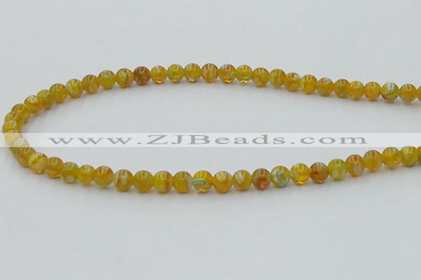 CLG601 16 inches 6mm round lampwork glass beads wholesale