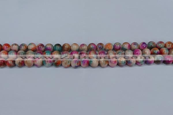 CMJ444 15.5 inches 8mm round rainbow jade beads wholesale