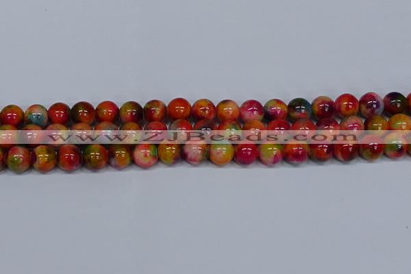 CMJ474 15.5 inches 12mm round rainbow jade beads wholesale