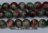 CMJ569 15.5 inches 6mm round rainbow jade beads wholesale