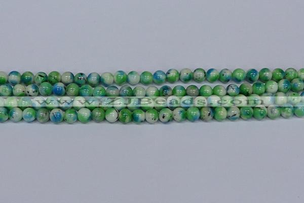 CMJ626 15.5 inches 8mm round rainbow jade beads wholesale