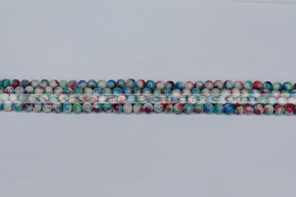 CMJ729 15.5 inches 4mm round rainbow jade beads wholesale