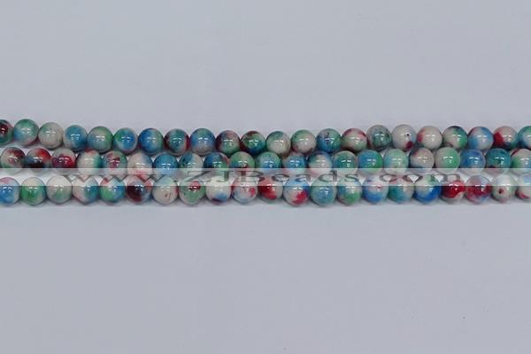 CMJ731 15.5 inches 8mm round rainbow jade beads wholesale