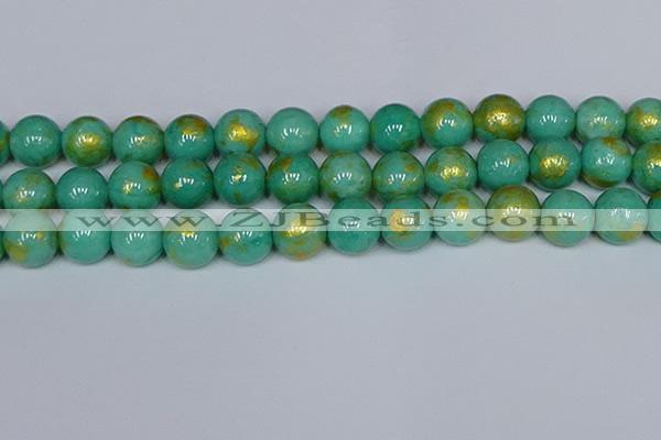 CMJ974 15.5 inches 12mm round Mashan jade beads wholesale