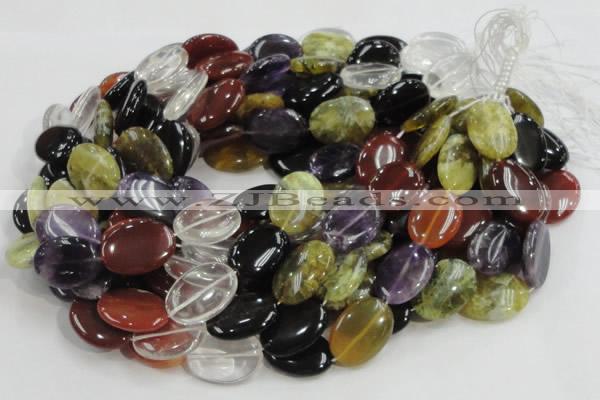 CMQ06 15.5 inches 18*25mm oval multicolor quartz beads wholesale