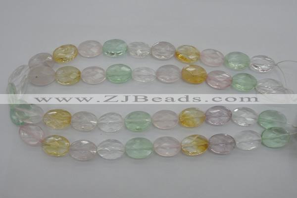 CMQ253 15.5 inches 13*18mm faceted oval multicolor quartz beads