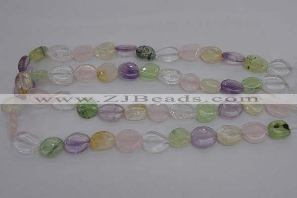 CMQ260 15.5 inches 12*14mm -14*16mm freeform multicolor quartz beads