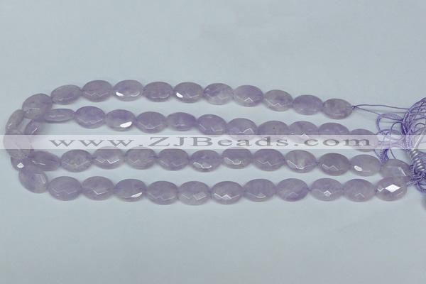 CNA455 15.5 inches 12*16mm faceted oval natural lavender amethyst beads