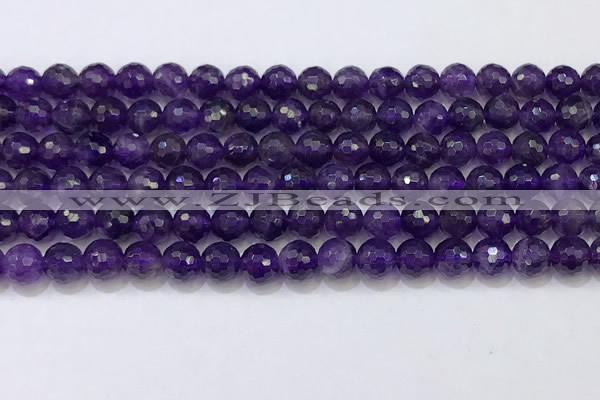 CNA991 15.5 inches 6mmm faceted round amethyst beads wholesale