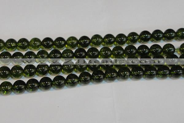 CNC435 15.5 inches 14mm round dyed natural white crystal beads