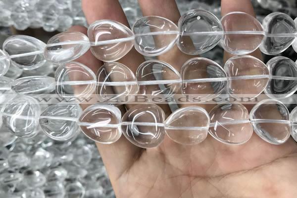 CNC732 15.5 inches 20*20mm heart white crystal beads wholesale