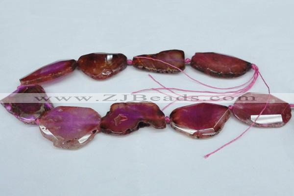 CNG1231 15.5 inches 25*35mm - 35*45mm freeform agate beads