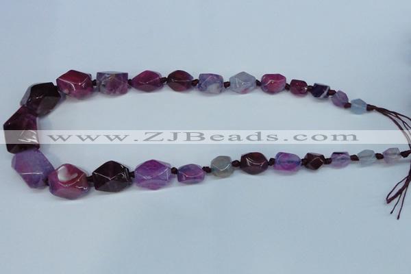 CNG1358 15.5 inches 8*10mm - 20*25mm faceted nuggets agate beads