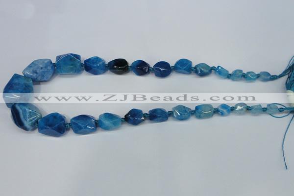 CNG1360 15.5 inches 8*10mm - 20*25mm faceted nuggets agate beads