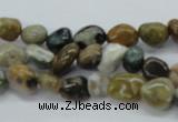 CNG209 15.5 inches 7*9mm nuggets ocean stone beads