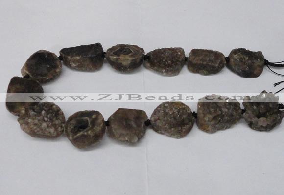 CNG2130 15.5 inches 18*25mm - 25*30mm nuggets druzy agate beads