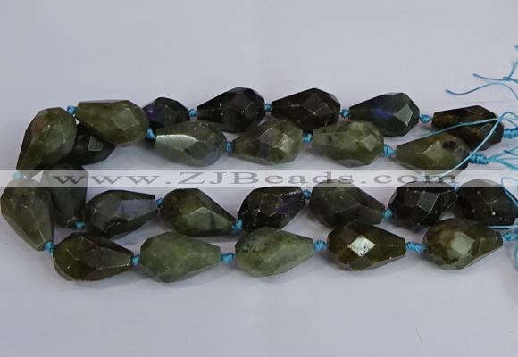 CNG2832 15.5 inches 18*25mm - 18*30mm faceted teardrop labradorite beads