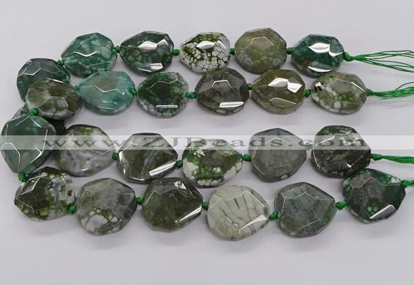 CNG3403 15.5 inches 28*30mm - 30*32mm faceted freeform agate beads