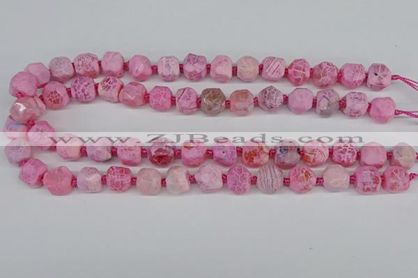 CNG3501 15.5 inches 12mm - 14mm faceted nuggets agate beads