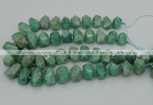 CNG5338 15.5 inches 12*16mm - 15*20mm faceted nuggets amazonite beads