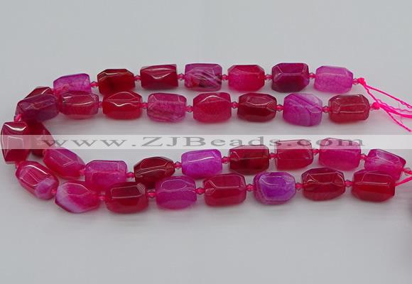 CNG5525 15.5 inches 12*16mm - 15*20mm faceted nuggets agate beads