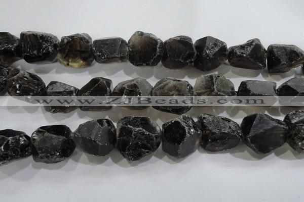 CNG565 15.5 inches 16*20mm faceted nuggets smoky quartz beads