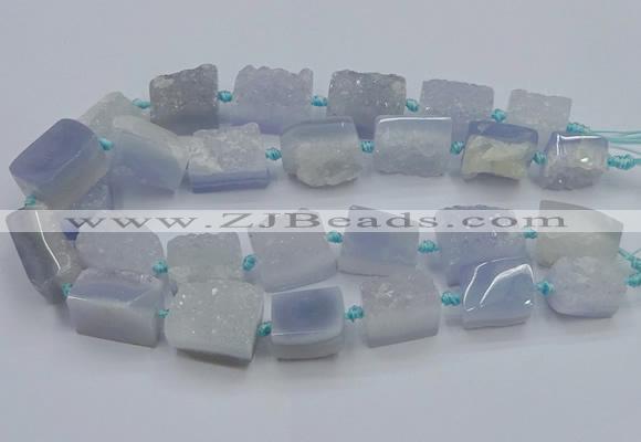 CNG5774 15.5 inches 15*20mm - 20*25mm freeform blue lace agate beads