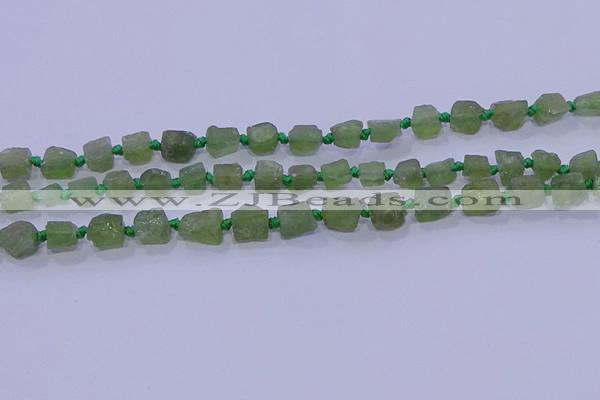 CNG5909 15.5 inches 4*6mm - 6*10mm nuggets rough green apatite beads